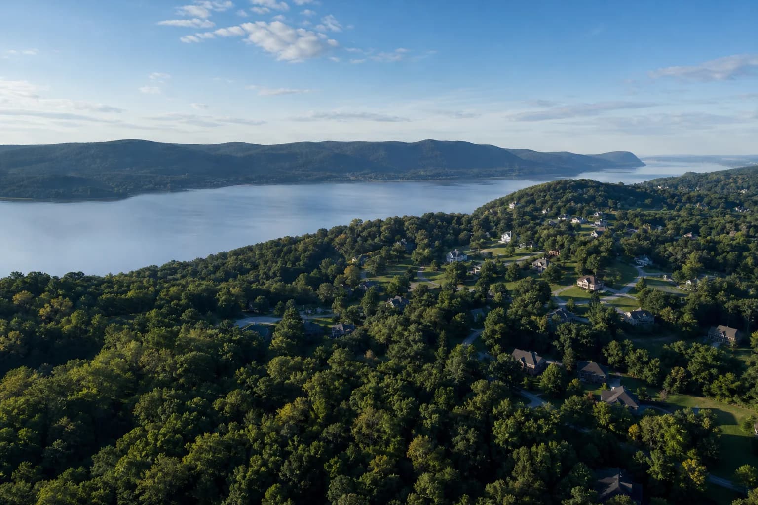 Aerial Hudson Valley landscape